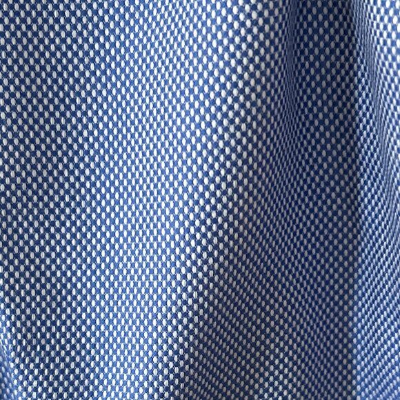 Peter Millar Nanoluxe Easy Care Long Sleeve Dress Shirt - Blue Patterned-XXL - Picture 9 of 12